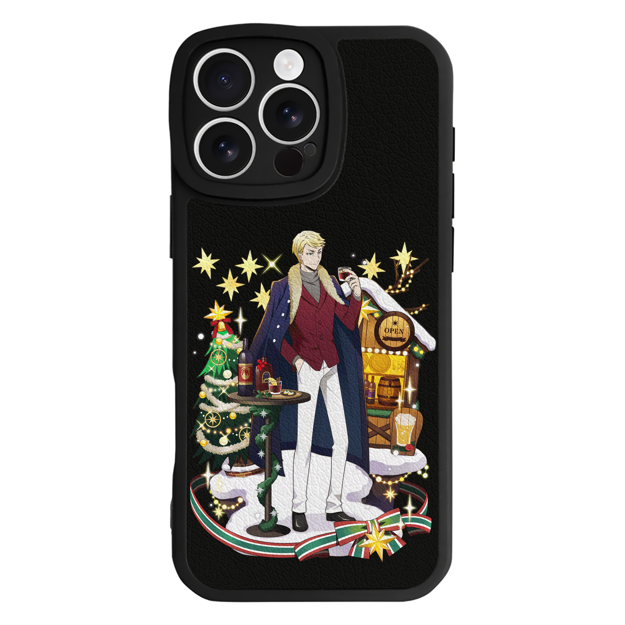 （画像用） 文豪ストレイドッグス Bungo Stray Dogs 【iPhone 16シリーズ対応】シリコンスマホケース（レザー調） 材質：シリコン